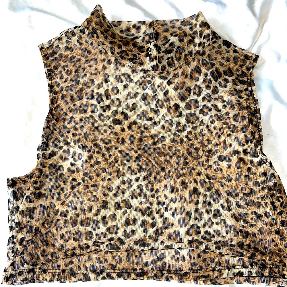 Cropped urban outfitters mesh top